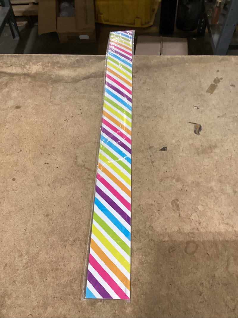 Condition photo showing New/Like New for teacher created resources brights 4ever stripes straight border trim