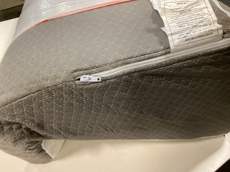 Condition photo showing As Is for Wedge Pillow for Sleep Apnea, Bed Wedge Pillow for Headboard, Headboard Triangle Pillow Wedge for Acid Reflux, After Surgery, Snoring, Cooling Memory Foam Top, Removable Cover, 24x24x12Inch 24*24*12 Inch White