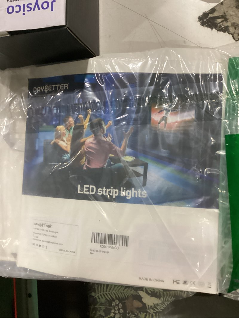 Condition photo showing As Is for daybetter smart rgb led strip lights, 100ft led lights for bedroom with app control, multicolor changing led light strips apply for home decor, living room, kitchen, home party decoration 100 ft