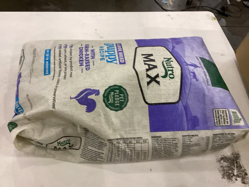 Condition photo showing New/Like New for NUTRO MAX Farm-Raised Chicken Dry Dog Food for Large Breed Puppy  25 LB Bag