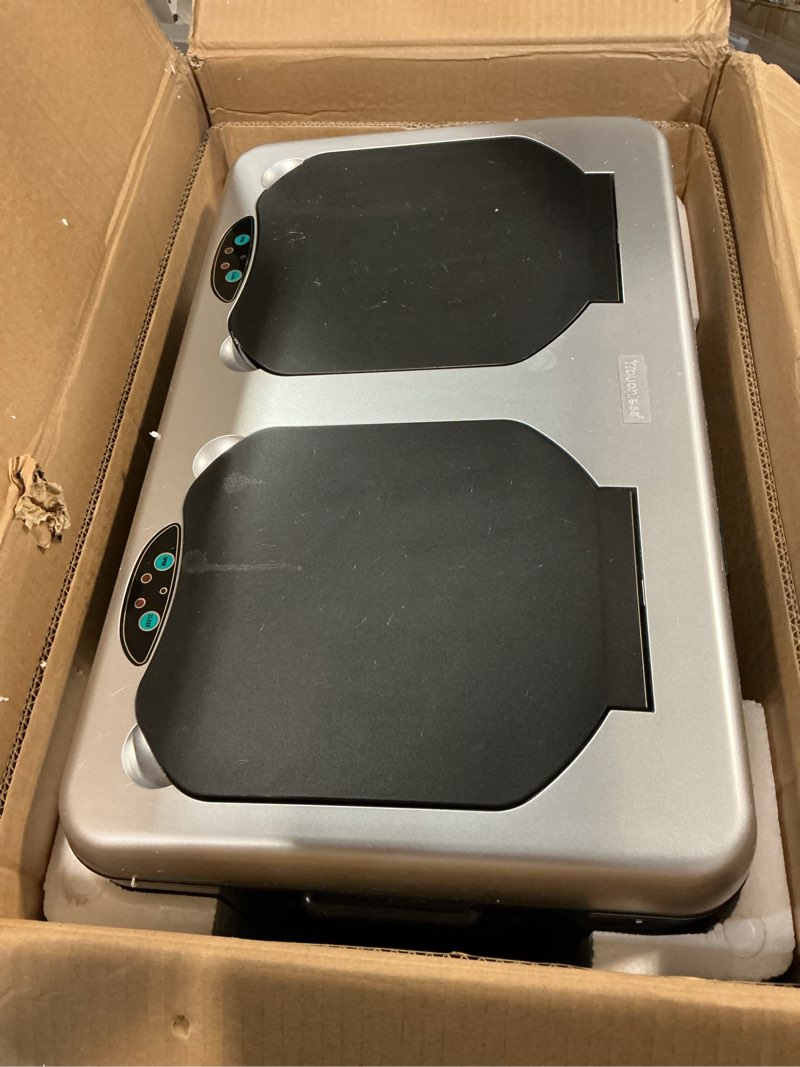 Condition photo showing As Is for iTouchless 16 Gallon Touchless Trash Can and Recycle Bin Combo Unit with AC Adapter and Decals, Stainless Steel, 2 X 8 Gallon Removable Buckets with Handles, 61 Liters Brushed Silver Dual 16 Gal Sensor