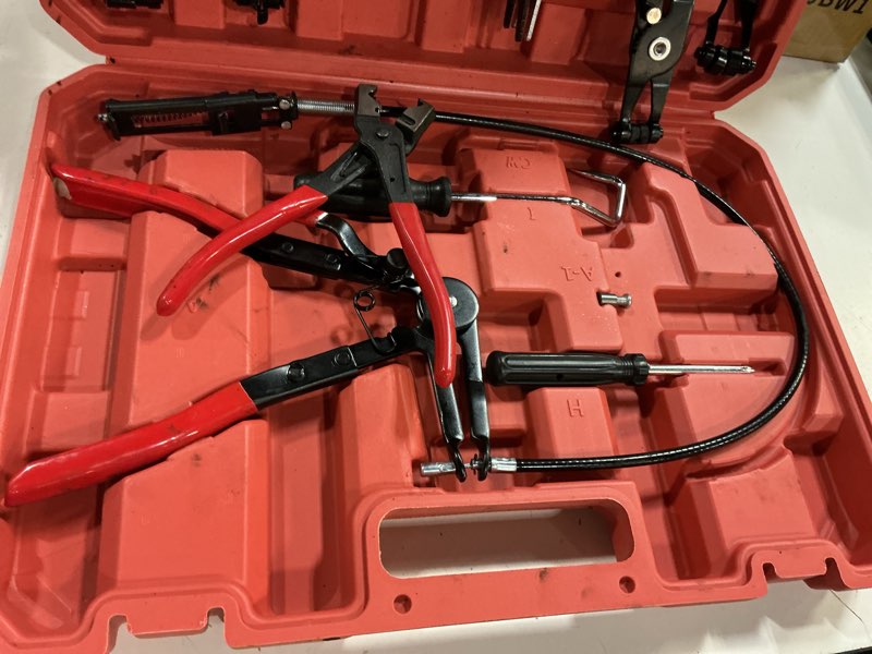 Condition photo showing As Is for 9pcs hose clamp pliers set, hose clamp removal tool for automotive, flexible removing clamps pliers automotive for coolant radiator heater and water hose