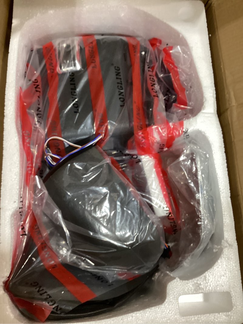 Condition photo showing Good Condition for replacement passenger right side door towing mirror power and heated with signal light and blis textured and chrome back cover for ford f-150 f-250 f-350 f-450 f-550 super duty from 2015 to 2020 passenger (rh) side