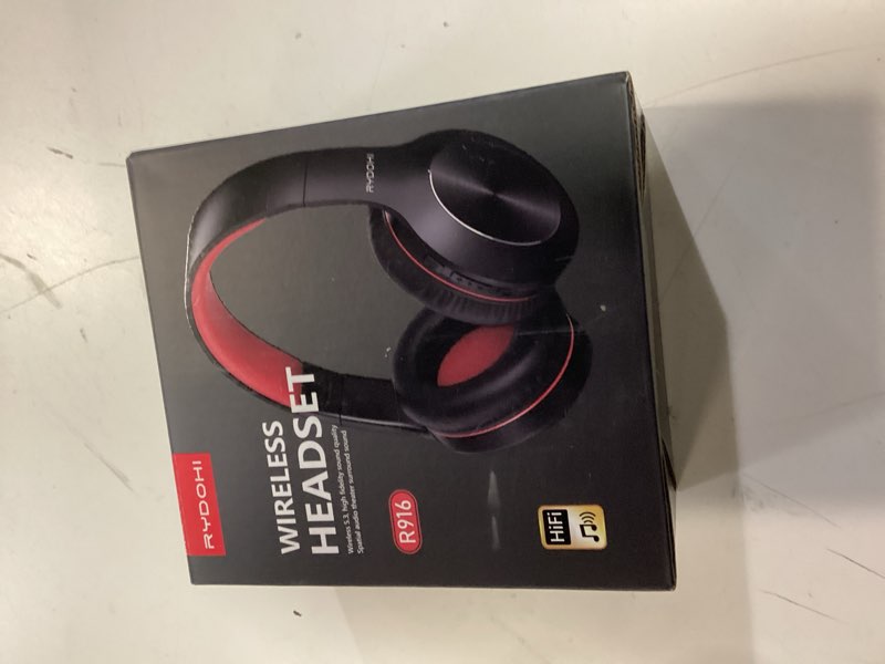 Condition photo showing New/Like New for Bluetooth Headphones Over Ear, 68H Playtime 3 EQ Music Modes Wireless Headphones with Microphone/Deep Bass, HiFi Stereo Foldable Headset for PC Home Travel Office (Black Green)