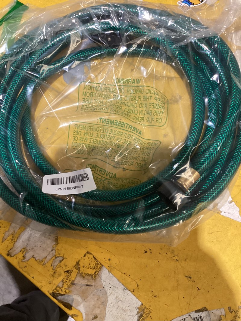 Condition photo showing Good Condition for orgrimmar 15ft 1/2-inch pvc garden hose with manual hose connector | lightweight 15ft pvc hose for home gardeners watering patios, small yards, raised beds and potted plants 15 ft (male-female) green