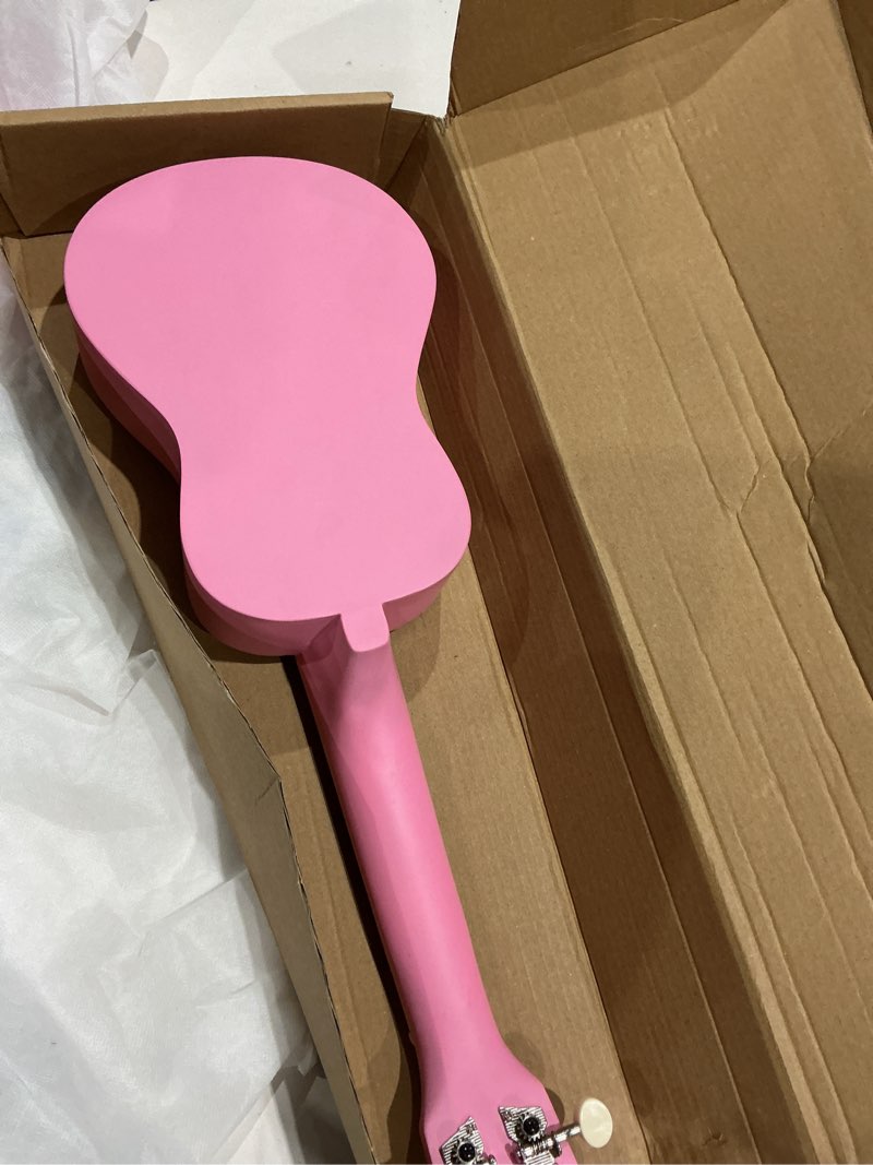 Condition photo showing As Is for soprano ukulele beginner kit 21 inch ukelele w/free online lesson case strap tuner strings picks, fast to learn 21 inch pink