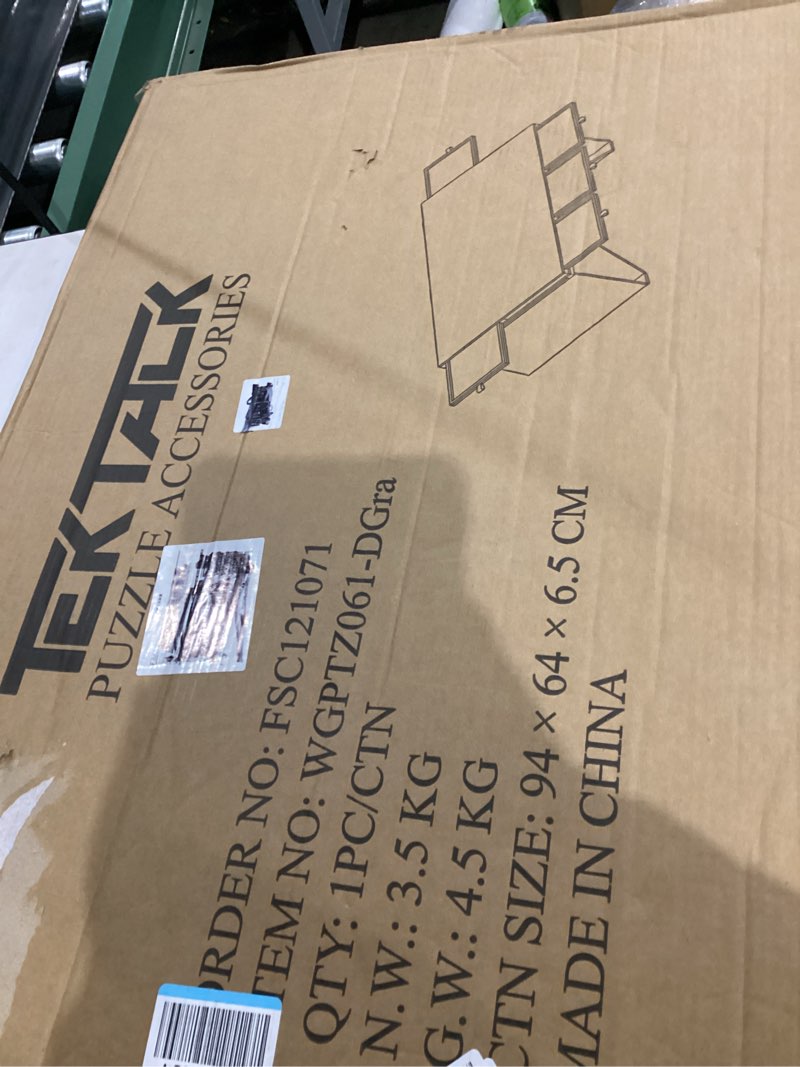 Condition photo showing New/Like New for Tektalk Felt Jigsaw Puzzle Board with 5 Colored Drawers, Portable Puzzle Table for Adults, Super Lightweight Plateau with Cover, Storing for 1500, 1000, 500 Jigsaw Puzzle Pieces (Dark Gray)