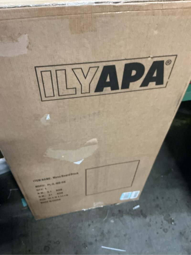 Condition photo showing New/Like New for ilyapa wooden a-frame chalkboard sign with eraser, 40 x 20 inch magnetic sidewalk menu board, black menu display for restaurant, business, or weddings 40x20 chalkboard black