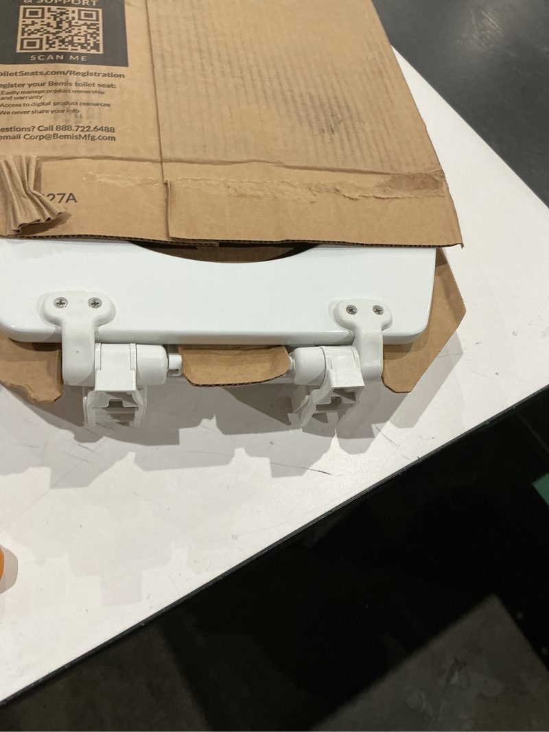Condition photo showing As Is for bemis 888slow nextstep2 round closed-front toilet seat - white