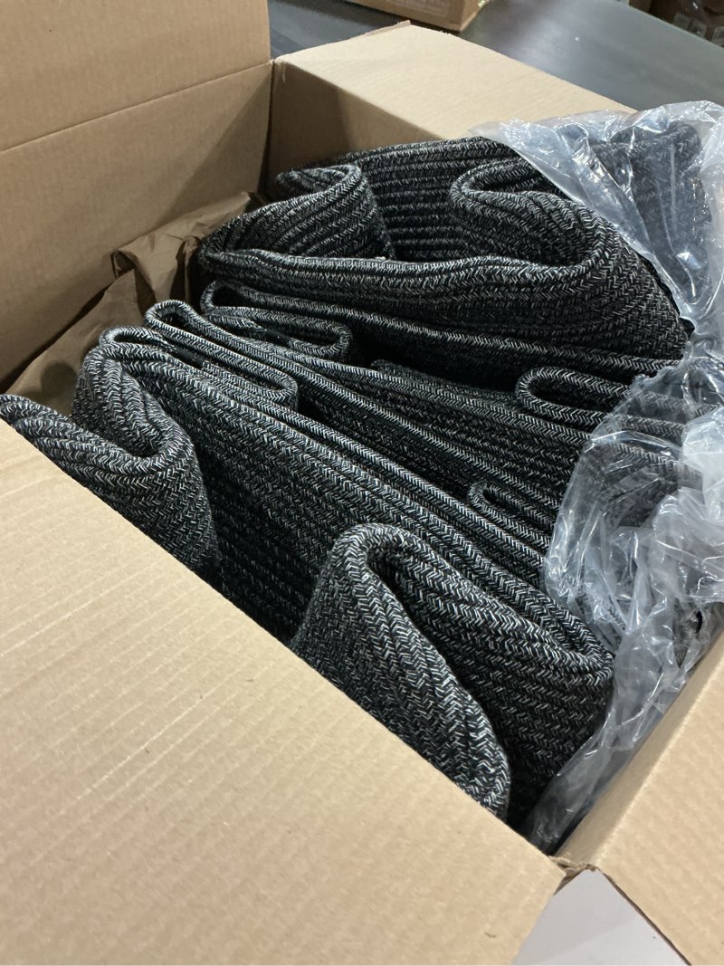 Condition photo showing Good Condition for Large Storage Baskets for Organizing, Closet Shelf Baskets for Clothes Blanket Towels, Baby Nursery, Toy Bins Box, Woven Rope Baskets, 17 x 13 x 7.5”, 4 Packs Dark Gray