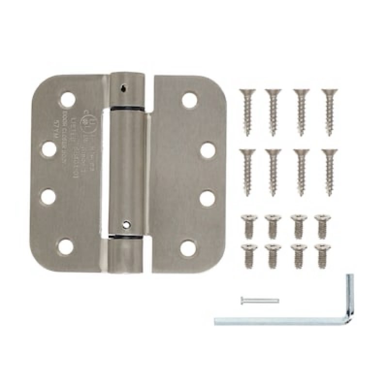 reliabilt 4-in h x 5/8-in radius satin nickel spring interior door hinge