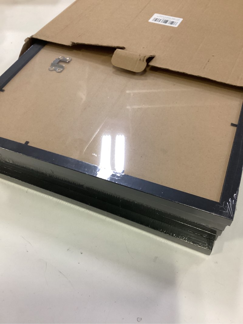 Condition photo showing New/Like New for 12x12 Picture Frame Set of 6, Display Pictures 8x8 with Mat or 12x12 Without Mat for Wall Mounting,Black 12x12-6Pcs Black