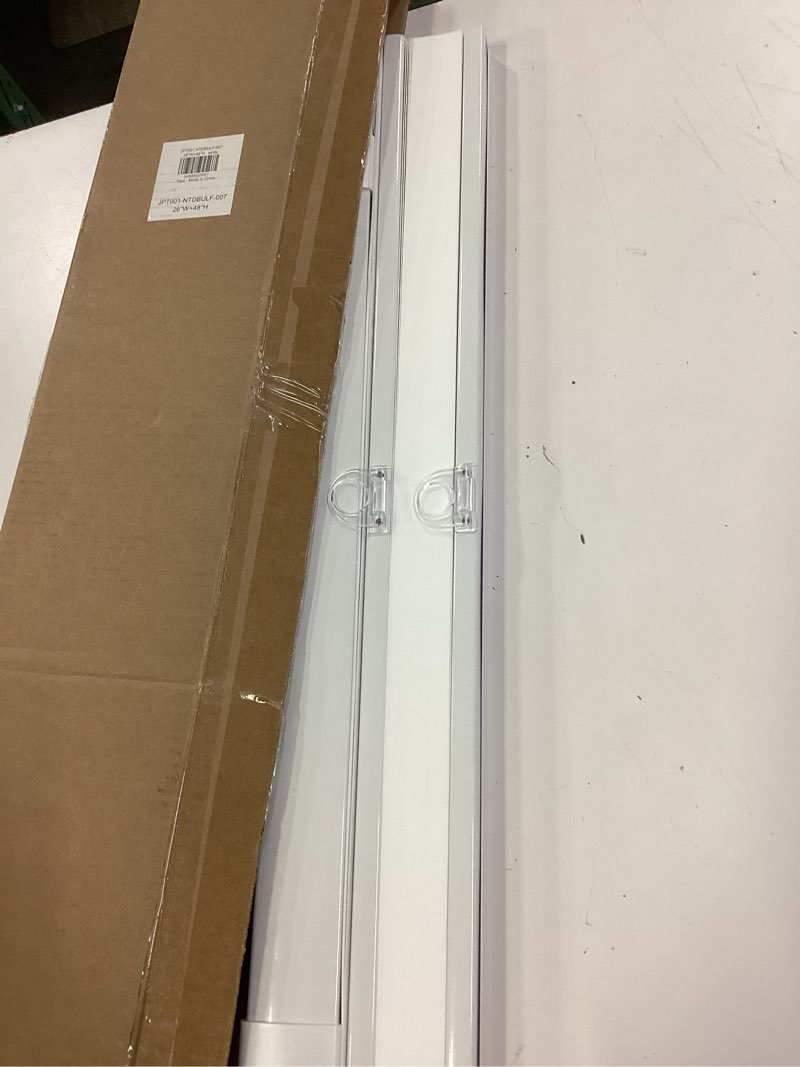Condition photo showing As Is for lazblinds no tools no drill cordless cellular shades, top down bottom up (tdbu) honeycomb shades for home, light filtering thermal insulation blinds for windows, 26" w x 48" h, white light filtering - white 26" w x 48" h