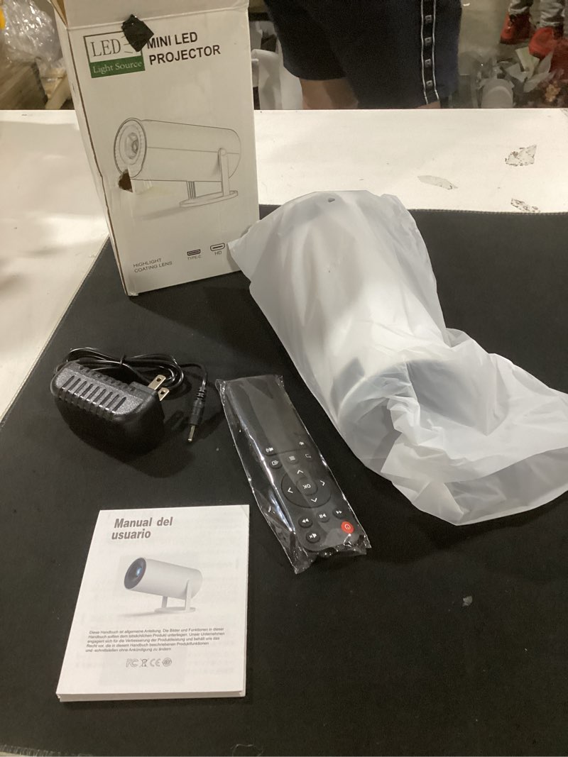 Condition photo showing Good Condition for (similar) mini projector with wifi and bluetooth, portable projector 4k 1080p support 5w sound base speaker, 170 ansi, android 11, auto vertical keystone smart proyector for home bedroom outdoor, hy300 ultra
