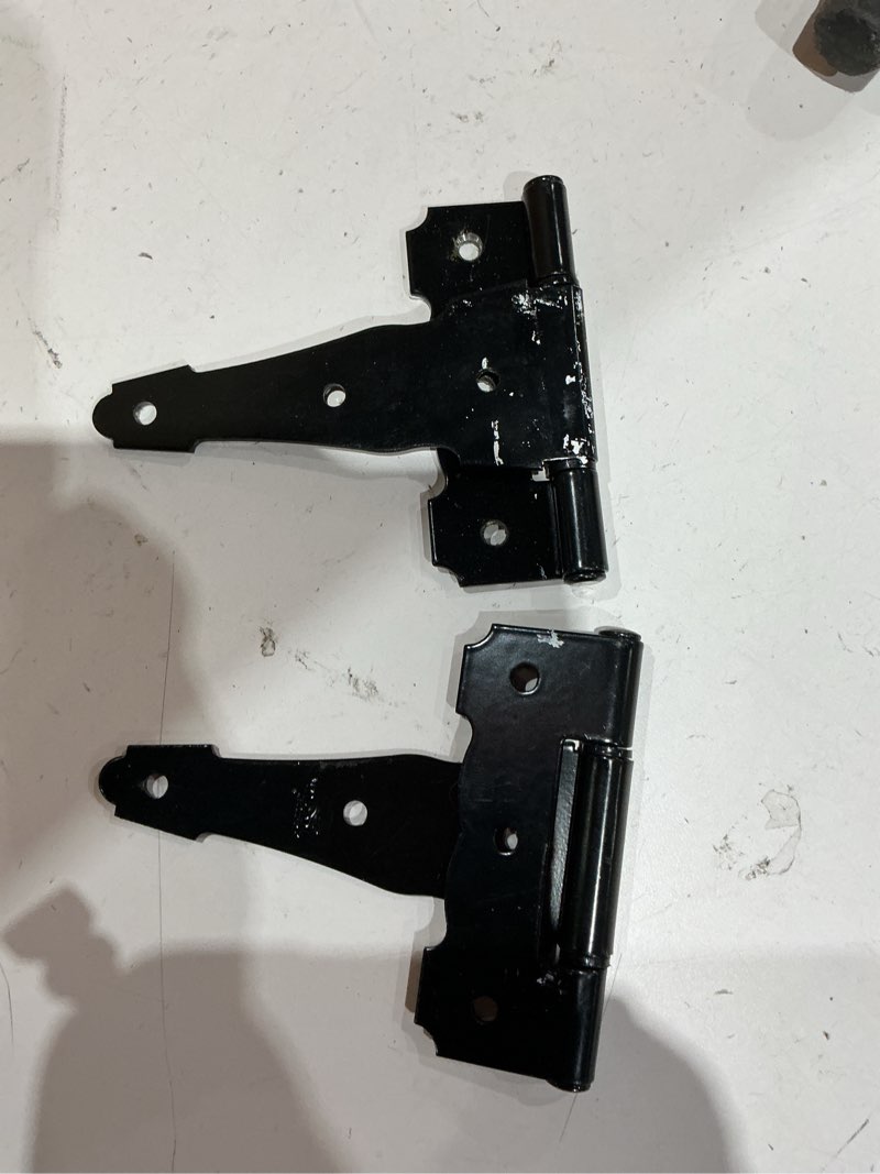 Condition photo showing As Is for nuvo iron 24 -pack 10-2/5-in black gate hinge