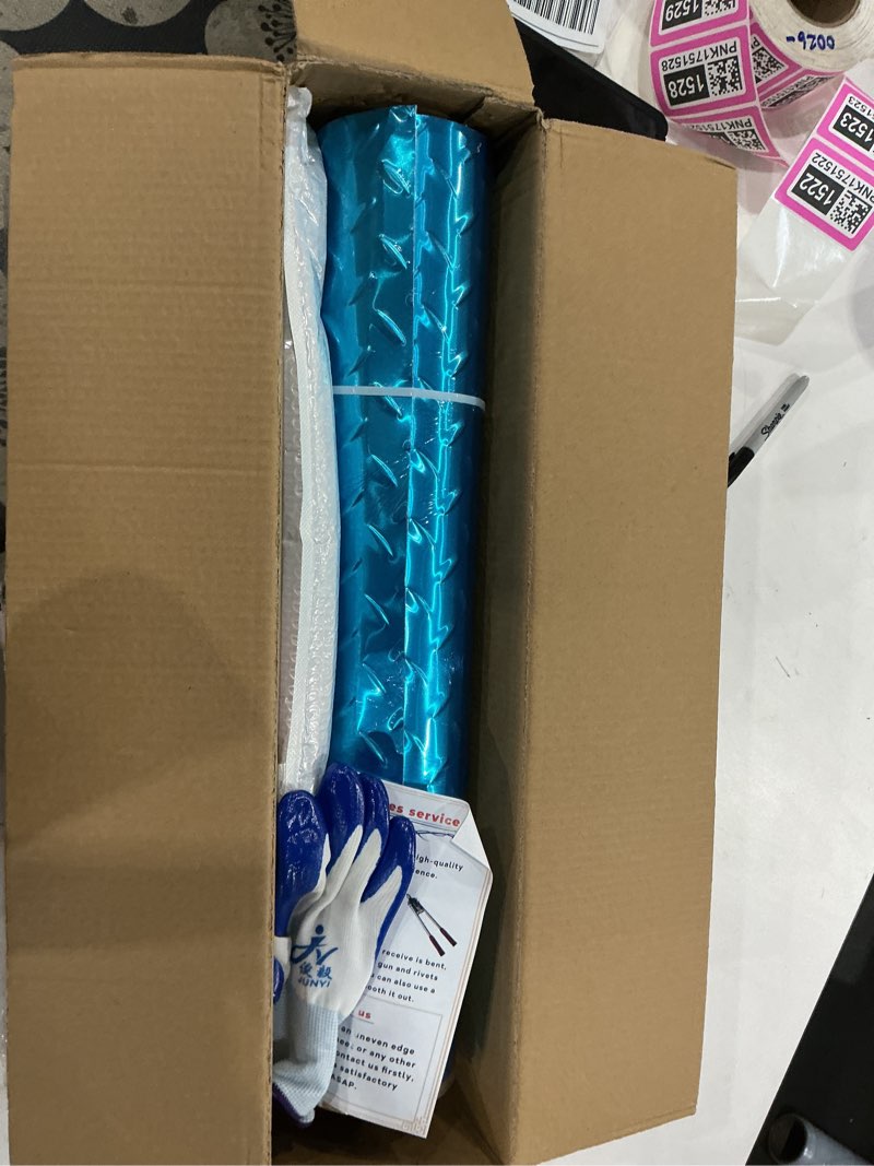 Condition photo showing New/Like New for Aluminum Plate Sheet 0.04in Thick, Lentil Pattern, Trailer,RV,Etc 3003 Generic Aluminum Tread Plate 1Roll (24 in x 95 in)