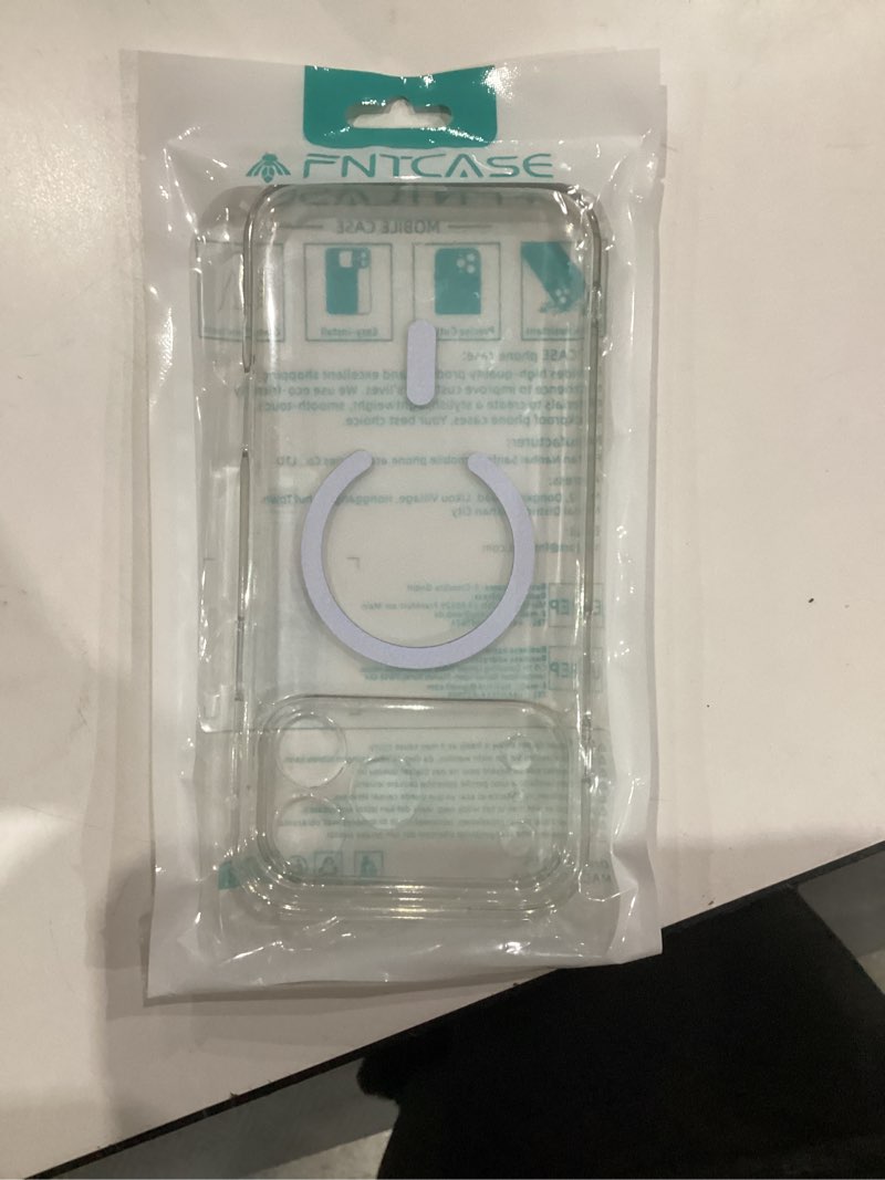 Condition photo showing New/Like New for FNTCASE for iPhone 17 Pro-Max Case: Clear Magnetic Phone Cases with Screen Protector Compatible with Magsafe Slim Anti Yellowing Rugged Shockproof Protective Transparent Cell Cover (A-Clear) for iPhone 17 Pro Max 6.9 inch A-Clear