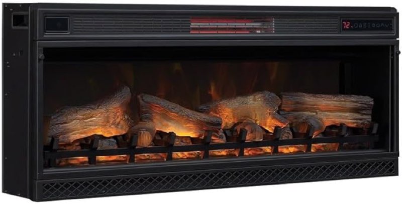 ClassicFlame 42" 3D Infrared Quartz Electric Fireplace Insert with Safer Plug and Safer Sensor