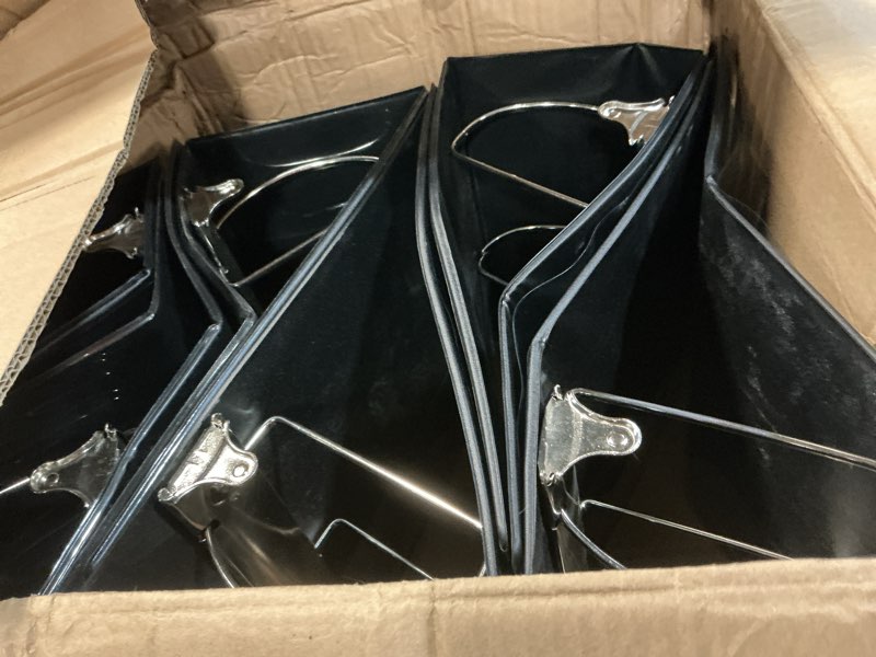 Condition photo showing As Is for 6 Pcs 3 Ring Binder, 6 Inch Large Capacity D Ring Binders with Pockets, 8.5" x 11" Presentation Folder View Binder with Customizable Clear Cover for Documents Files Projects (Black)