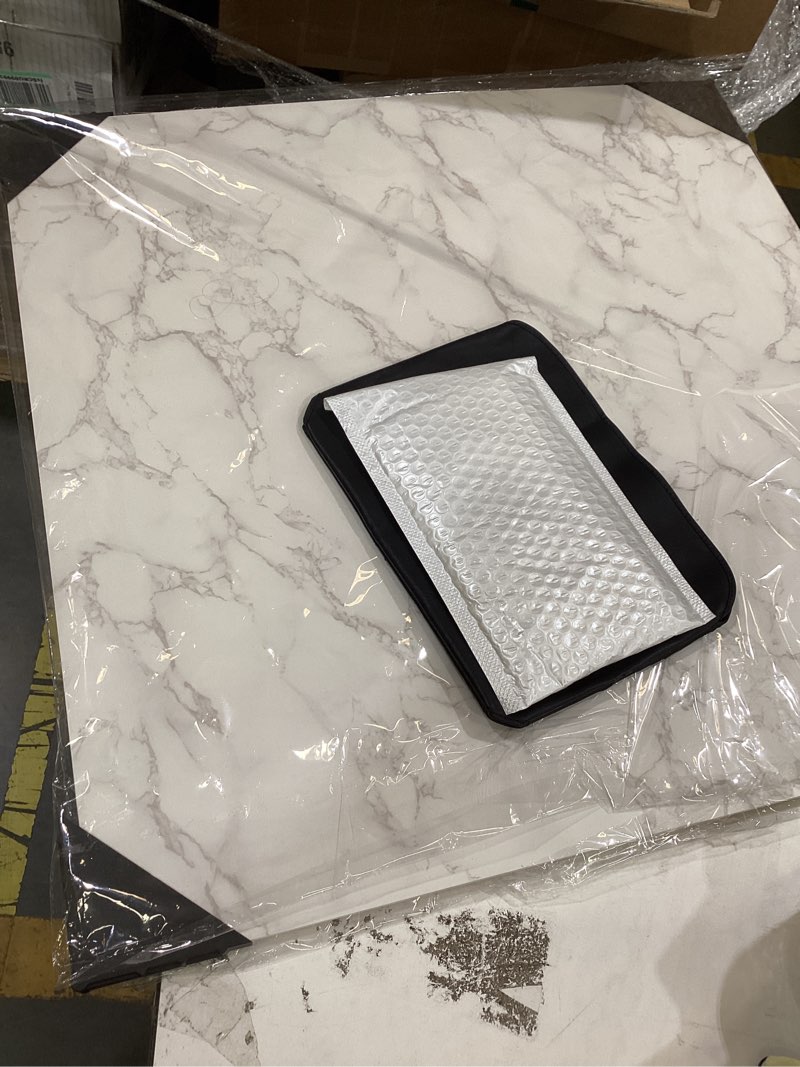 Condition photo showing New/Like New for beiyang food photography backdrops 24x24 inch marble photo backdrop boards 3pcs white photography backdrop boards with 3 bracket kits soild board waterproof backdrop for food photography