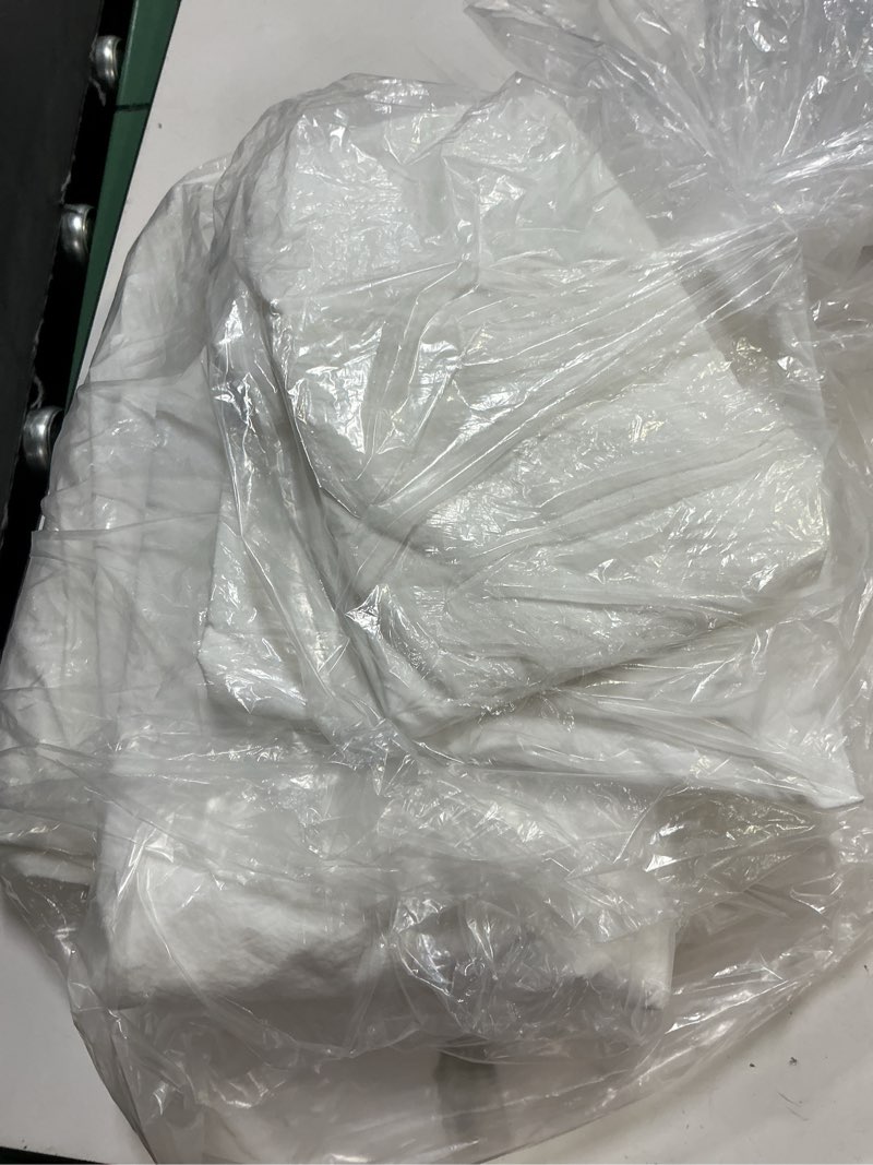 Condition photo showing Good Condition for organic crisp percale sheet set, king, white quince