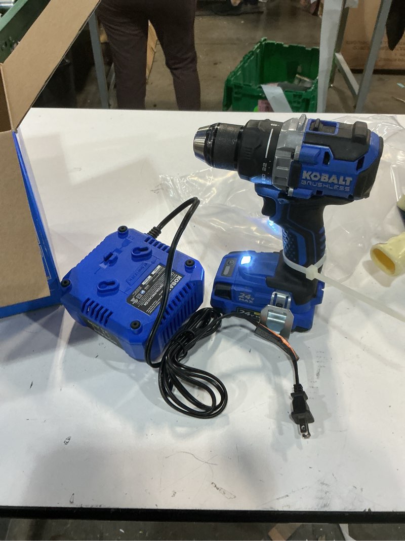 Condition photo showing Good Condition for Kobalt - 24v Max Brushless 1/2-in Drill/Driver Kit - 4913878 4.0 Battery NEW 4913878