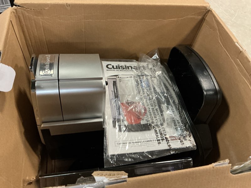 Condition photo showing As Is for Cuisinart Coffee Maker, Single Serve 72-Ounce Reservoir Coffee Machine, Programmable Brewing & Hot Water Dispenser, Stainless Steel, SS-10P1,Silver