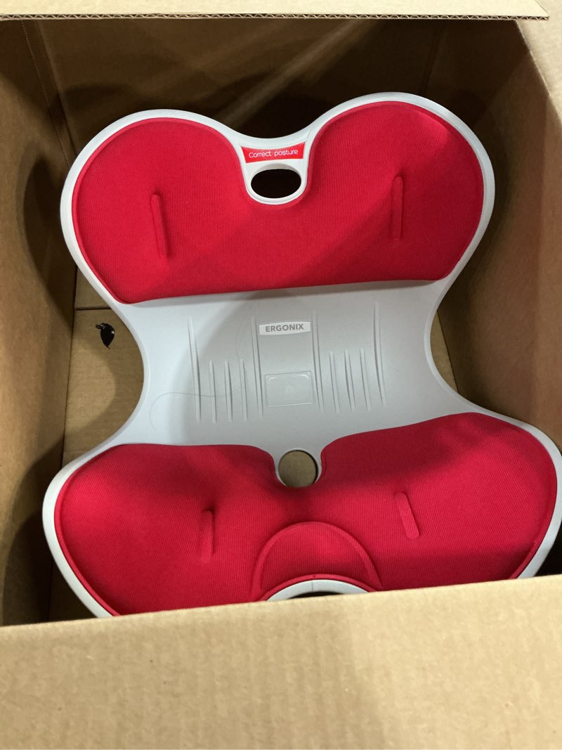 Condition photo showing Good Condition for Lumbar Support Posture Corrector Chair for Kids – Size S Childrens Ergonomic Back Support Chair for Posture Correction – Portable Lumbar Support Posture Corrector Chair for Teens Red Small