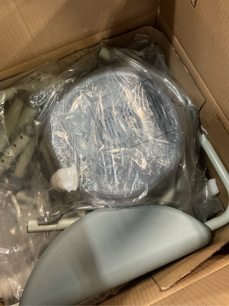 Condition photo showing Good Condition for vevor raised toilet seat, adjustable height with 5 levels, drop-arm design, detachable backrest, 7l easy-clean bucket, quick assembly, support up to 1000lbs, ideal bedside commode for elderly & adults with backrest - blue