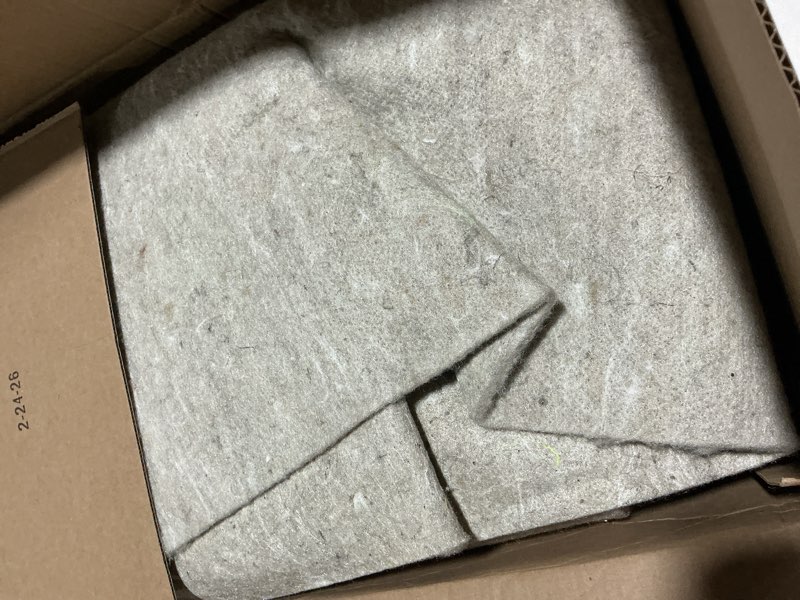 Condition photo showing As Is for mohawk home felt rug pad 5' x 7' - 1/4 inch thick cushion for area rugs, protective underlay for hardwood floors, comfort and insulation – felt only pad