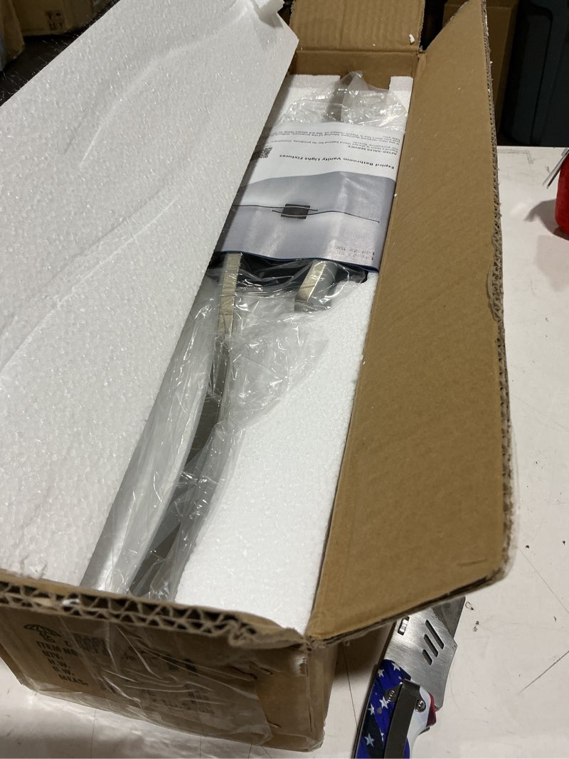 Condition photo showing Good Condition for 23inch led bathroom vanity light bar, brushed nickel 5cct dimmable 2700-6500k vanity lights for bathroom, modern bathroom light fixtures over mirror led lighting fixtures brushed nickel 23inch