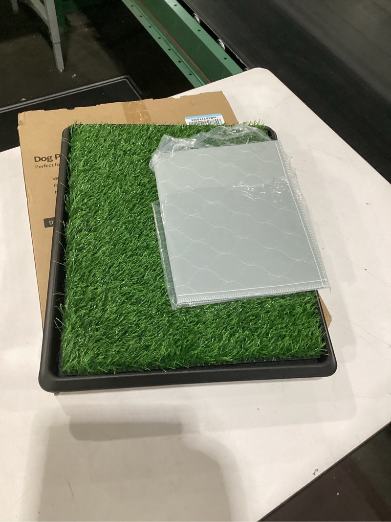 Condition photo showing New/Like New for Dog Grass Pet Loo Indoor/Outdoor Portable Potty, Dog Litter Box, Artificial Grass Patch Bathroom Mat and Washable Pee Pad for Puppy Training, Full System with Trays (Pet Training Tray, 20"x16") 20"x16"?4 Layer Potty System)
