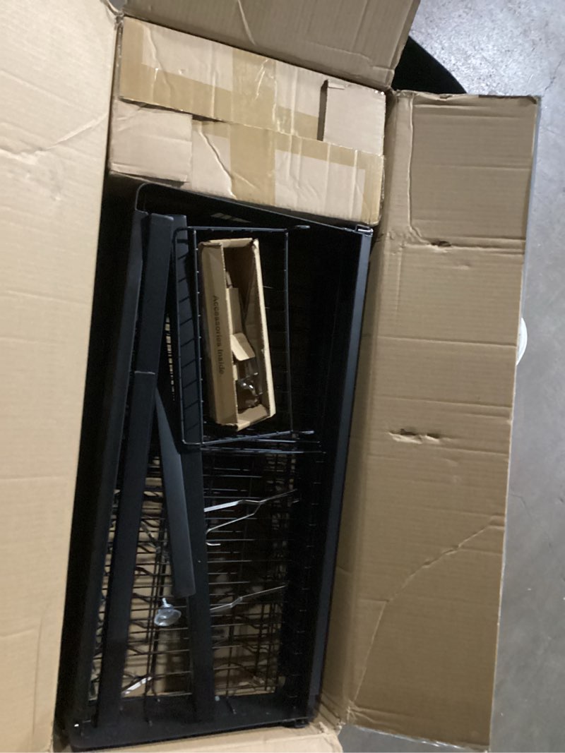 Condition photo showing New/Like New for 3 tier extra large stainless steel expandable over the sink dish drainer drying rack, rust proof metal, space saving, modern silver big capacity extendable plate strainers above kitchen counter silver over sink 3 tier