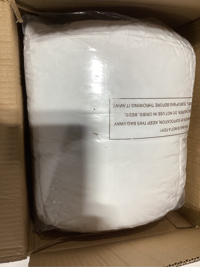 Condition photo showing As Is for Plush Extra Thick Twin XL Mattress Topper for College Dorm, Soft & Cooling Pillow Top Bed Topper for Back Pain Relief with 300TC Cotton Cover, Overfilled Mattress Pad, Fit to 6”-22” Mattress.