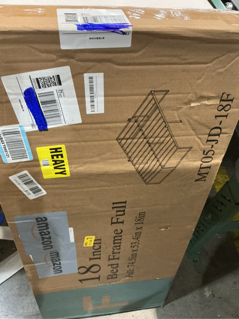 Condition photo showing New/Like New for Full Size Bed Frame, 18 Inch Heavy Duty Support 3500 lbs Metal Platform, No Box Spring Needed/Noise Free/Non-Slip/Steel Slat Support/Easy Assembly Full 18 inch
