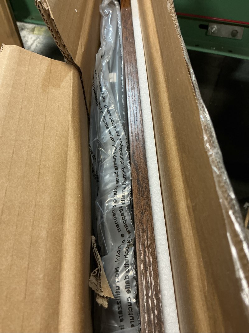 Condition photo showing item condition for DUMOS 32 in Small Computer Desk for Home Office, Modern Study Work Table Simple Style for Bedroom, Writing Desks with X-Shaped Reinforcement, Rust 32 Inch-1 Pack Wood Brown