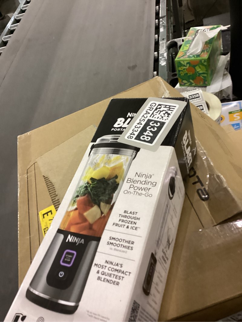 Condition photo showing As Is for Ninja BC151BK Blast Portable Blender, Cordless, 18oz. Vessel, Personal Blender-for Shakes & Smoothies, BPA Free, Leakproof-Lid & Sip Spout, USB-C Rechargeable, Dishwasher Safe Parts, Black