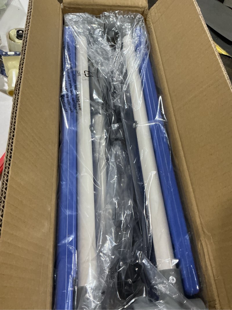 Condition photo showing New/Like New for Extra Long Step Stool with Handle for Elderly(22 Inch), Heavy Duty 2 Stepping Stool with Adjustable Handrails for High Beds, Non-Skid Platform Foot Stool for Adults, Seniors, Handicapped (Blue)