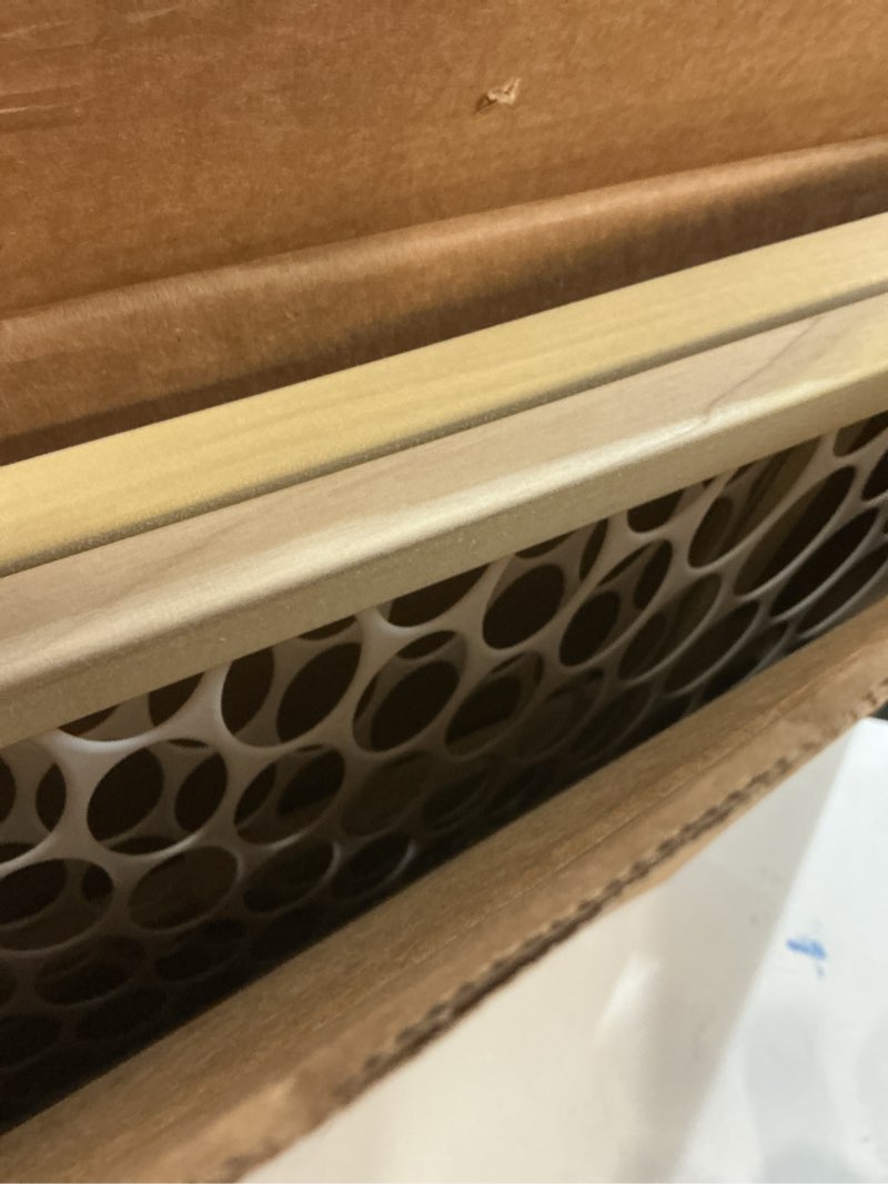 Condition photo showing New/Like New for toddleroo by north states - quick-fit oval mesh wooden baby gate: pressure mounted baby gate for doorways - adjustable 26.5 to 42 inches wide - 23 inches tall temporary gate 1-pack