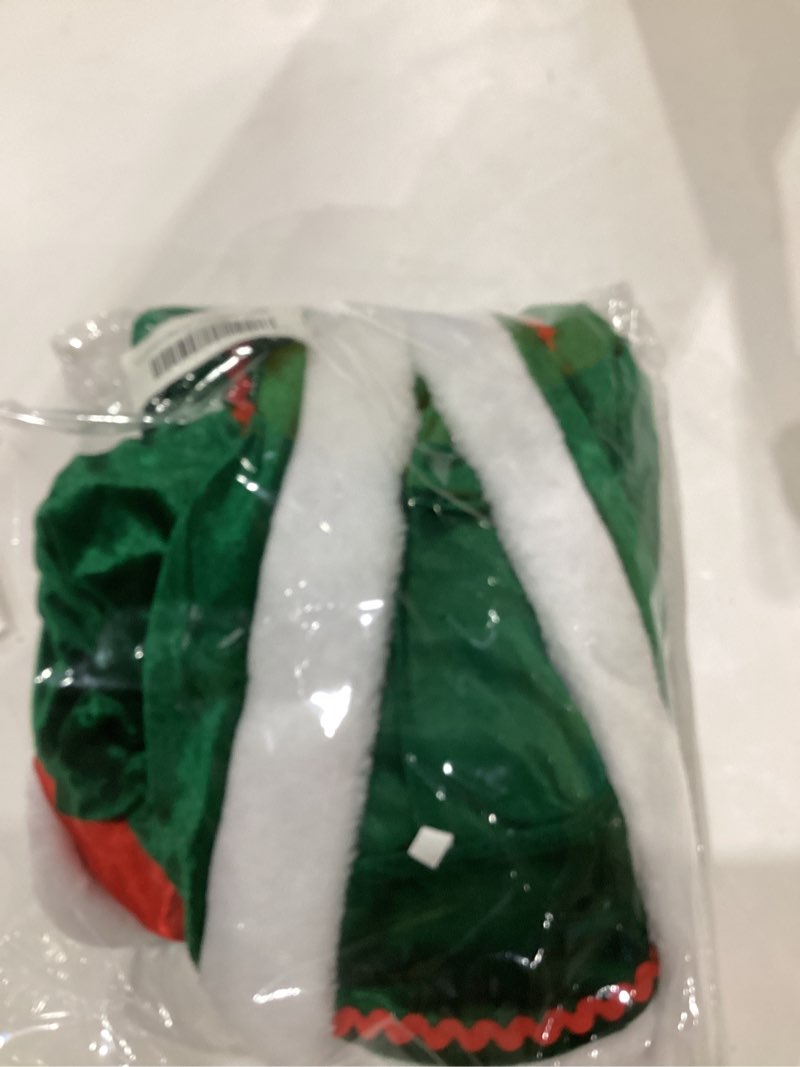 Condition photo showing New/Like New for Mrs Claus Costume for Women 4PCS Christmas Adult Velvet Santa Dress with Belt Socks Hat Medium Santa