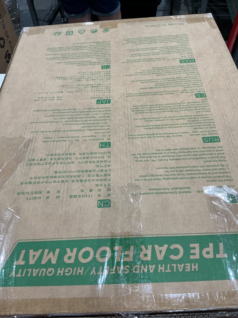 Condition photo showing Good Condition for ssess car floor mats carbon for dodge challenger 2015-2023, all weather protection tpe floor liners,