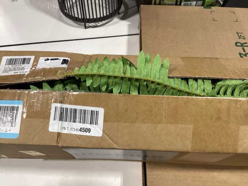 Condition photo showing New/Like New for forest prince 45" fake ferns, realistic large artificial bush plants, 2 artificial boston ferns with 59 fronds for outdoors planter indoor home garden porch decor
