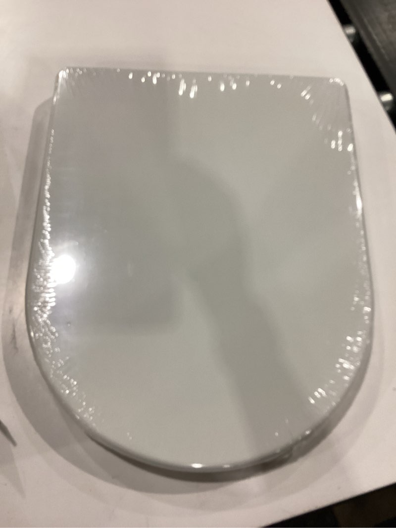 Condition photo showing New/Like New for sadalak soft close quick release toilet seat elongated- heavy duty adjustable stainless hinges, d/u shape toilet seats cover for easy cleaning & simple top fixing - white toilet lid