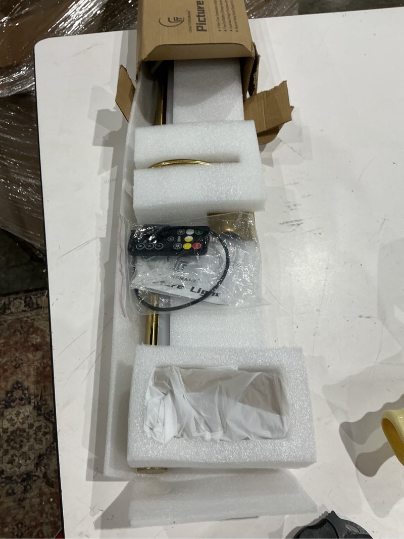 Condition photo showing Good Condition for 24" picture lights for wall with 8000mah battery - brass operated wireless wall art light with remote control for large portrait & paintings art brass 24in 1pack