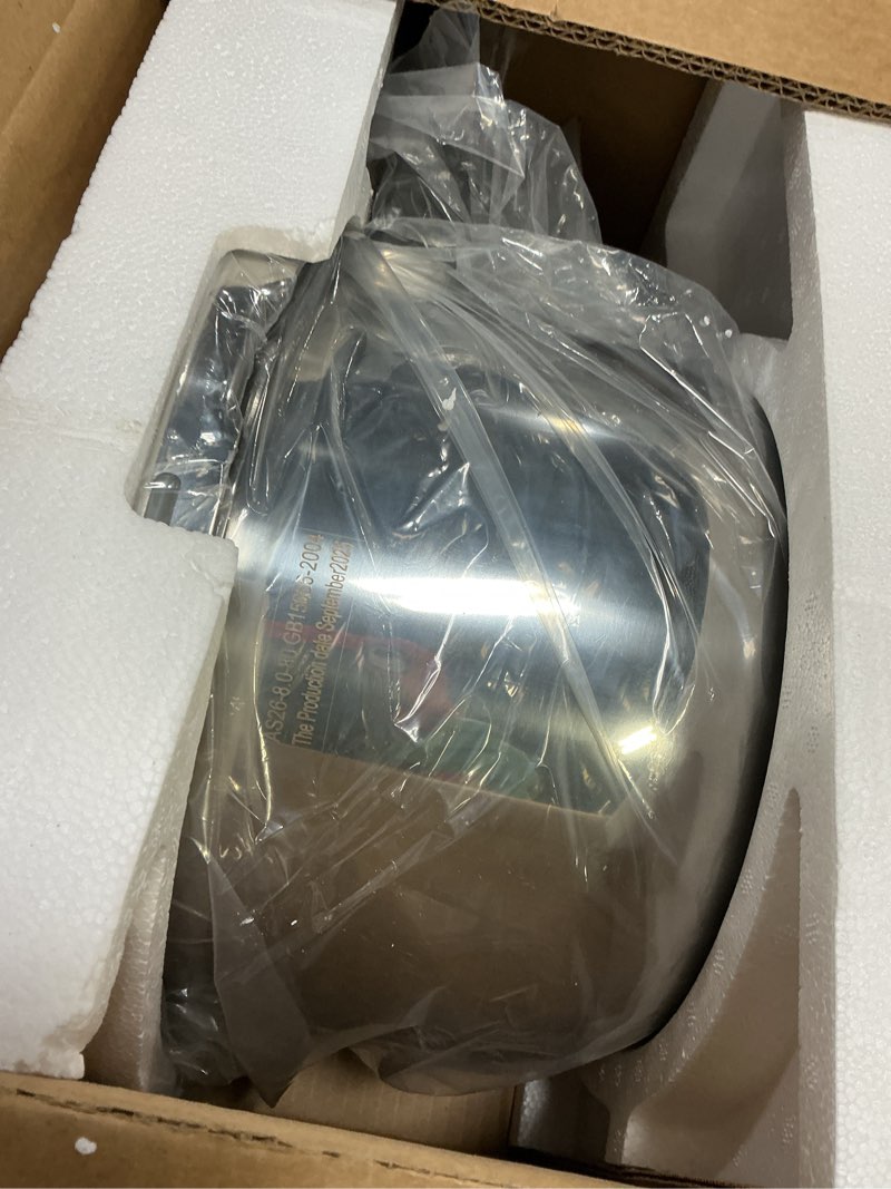Condition photo showing Good Condition for wantjoin pressure cooker, 8 quart stainless steel pressure canner, induction compatible cookware with spring valve safeguard devices,compatible with gas & induction cooker 8.5 quarts