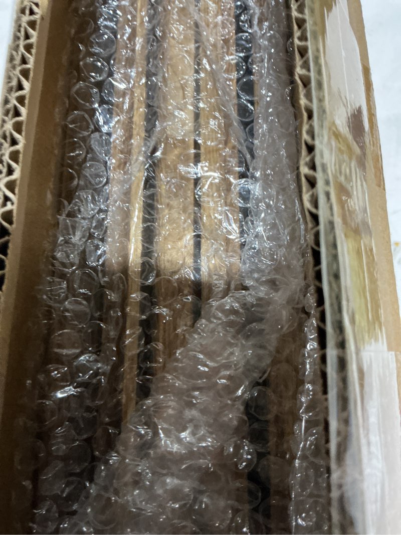 Condition photo showing Good Condition for 40" Wood Christmas Tree Collar, XL Hexagon Xmas Bottom Cover, Rustic Vintage Skirt for 7.5-11 ft Christmas Tree, Wooden Xmas Oversized Holiday Decor for Home Festive Party(Brown,Cute) Brown Cute