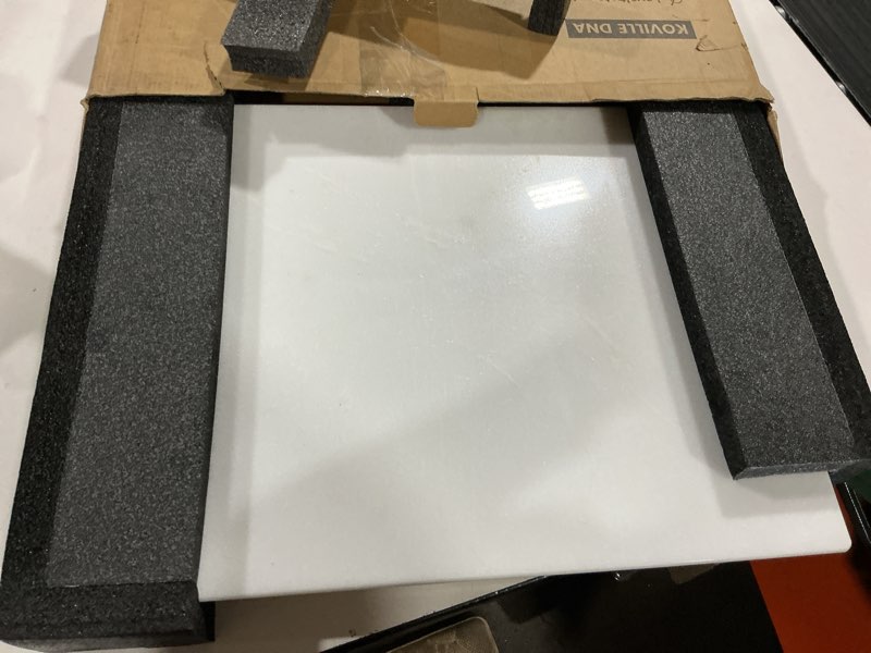 Condition photo showing Good Condition for koville african natural marble cutting board for kitchen, 16x20inch extra large hand crafted marble slab for cheese, charcuterie, pastry board - wedding gift, house warming gift white marble-namib fantasy 20"l x 16"w