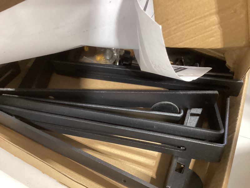 Condition photo showing Good Condition for halatool window box brackets, 2 pack adjustable flower planter box brackets, heavy duty no drill window box brackets with 75 lb capacity for outdoor railings, balcony, porch, fence, and garden