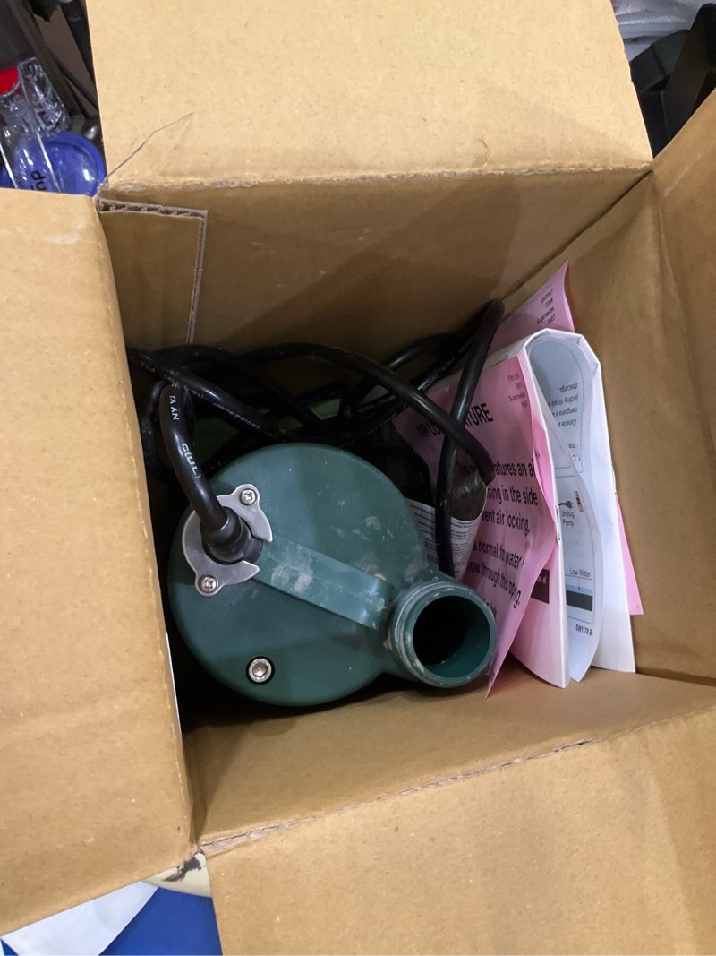 Condition photo showing As Is for 1/3hp automatic utility pump