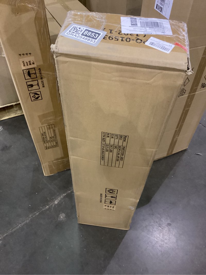 Condition photo showing New/Like New for Room Divider 8 Panel Room Dividers/Wheels, Fabric Room Divider Panel for Office Room Partitions and Dividers, Portable Partition Wall Divider for Room Separation, Flexible Privacy Screen Indoor Black Wheel-176''